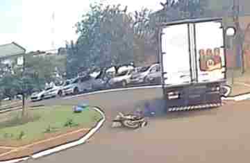 Guaraniaçu - Acidente de trânsito deixa motociclista ferido